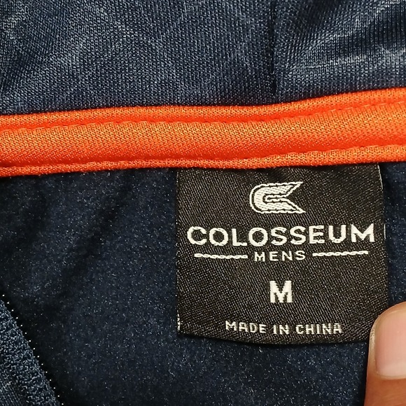 Syracuse Sweatshirt Men's Size M Hoodie Blue Orange NCAA Full Zip Colosseum - Picture 5 of 7